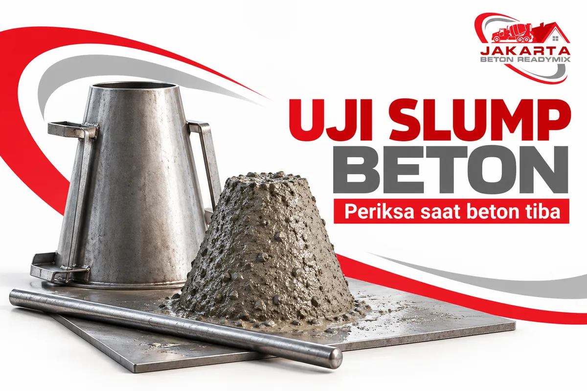 uji slump beton — ilustrasi Jakarta Beton Readymix