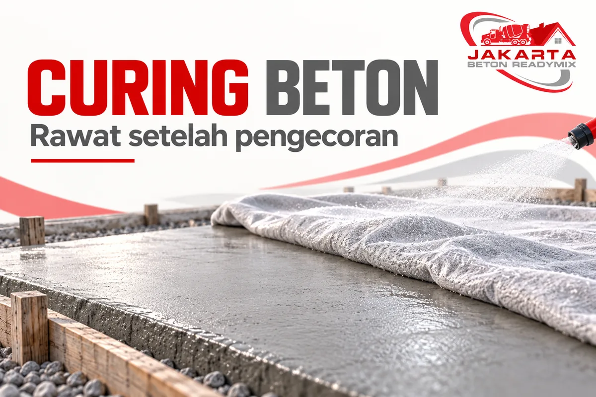 perawatan beton setelah cor — ilustrasi Jakarta Beton Readymix