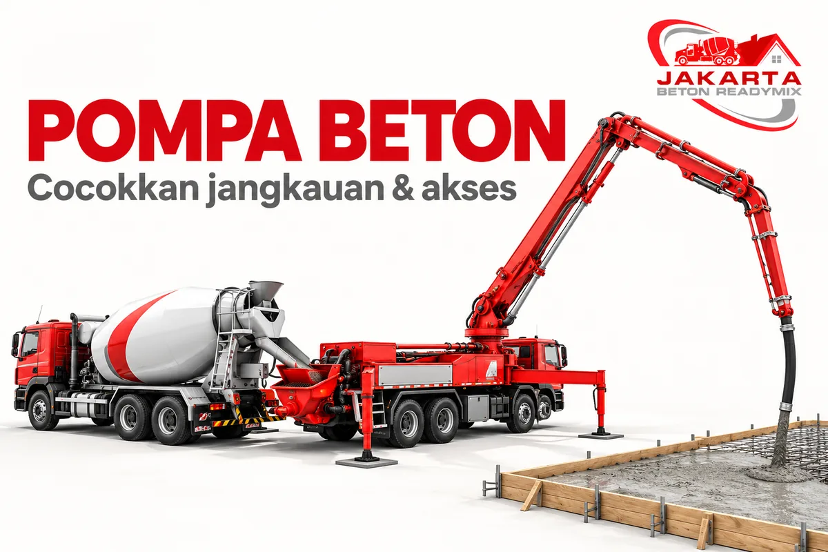 memilih pompa beton — ilustrasi Jakarta Beton Readymix