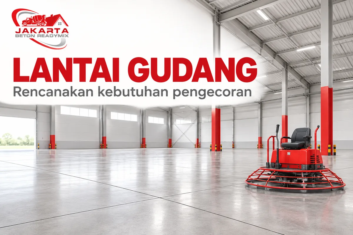 pengecoran lantai gudang — ilustrasi Jakarta Beton Readymix