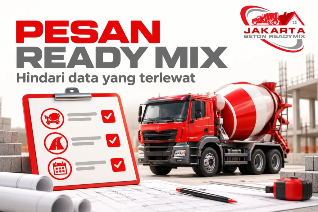 memesan ready mix — ilustrasi Jakarta Beton Readymix